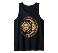 Vintage Celestial Sun Moon Spiritual Harmony Camiseta sin Mangas