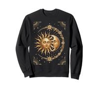 Vintage Celestial Sun Moon Spiritual Harmony Sudadera