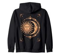 Vintage Celestial Sun Moon Spiritual Harmony Sudadera con Capucha