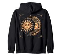 Vintage Celestial Sun Moon Spiritual Harmony Sudadera con Capucha