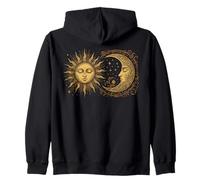 Vintage Celestial Sun Moon Spiritual Harmony Sudadera con Capucha