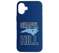 Vintage Chapel Hill Carolina del Norte Mapa con un corazón Carcasa para iPhone 16 Plus
