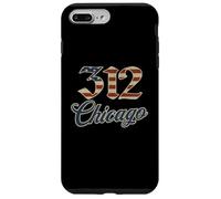 Vintage Chicago 312 Área Code Patriot USA Bandera Americana Carcasa para iPhone 7 Plus/8 Plus