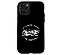 Vintage Chicago Windy City Illinois Texto Blanco Carcasa para iPhone 11 Pro