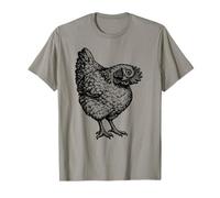 Vintage Chicken Illustration Farm Animal Poultry Art Camiseta