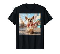 Vintage Chihuahua Boba Tea Funny Boys Girls Costume Bubble Camiseta