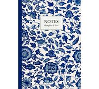 Vintage Chinese Blue & White Floral Notebook: A5 Lined Notebook | Decorative Pattern