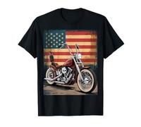Vintage Chopper Motorcycle with American Freedom Vibe Camiseta