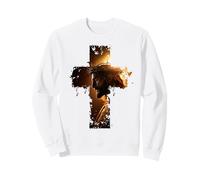Vintage Christian Cross of Jesus Christ Faith Graphic Sudadera