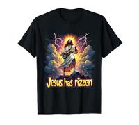 Vintage Christian Meme Jesús Ha Rizzed Funny Rock Star Camiseta