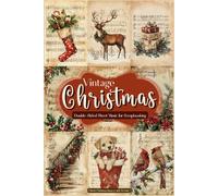 Vintage Christmas Double-Sided Sheet Music for Scrapbooking: Ideal for Crafting, Holiday Decorations, Collage and Card Making