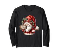Vintage Christmas GNOME For Women Men and Kids Cute Santa Manga Larga