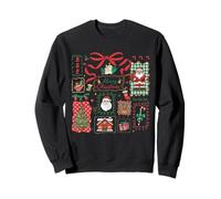 Vintage Christmas Icons Merry Christmas Coquette Bow Sudadera