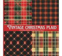Vintage Christmas Plaid Scrapbooking Paper Book: 20 Double-Sided Tartan Designs for Holiday Crafts, Cards, Wrapping & Decoupage | 8.5 x 8.5"