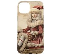 Vintage Christmas Santa Sleigh For Winter Lover Cute Xmas Carcasa para iPhone 15 Plus
