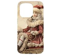 Vintage Christmas Santa Sleigh For Winter Lover Cute Xmas Carcasa para iPhone 15 Pro