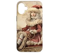 Vintage Christmas Santa Sleigh For Winter Lover Cute Xmas Carcasa para iPhone 16 Plus