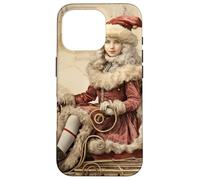 Vintage Christmas Santa Sleigh For Winter Lover Cute Xmas Carcasa para iPhone 16 Pro