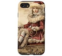 Vintage Christmas Santa Sleigh For Winter Lover Cute Xmas Carcasa para iPhone SE (2020) / 7/8