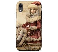 Vintage Christmas Santa Sleigh For Winter Lover Cute Xmas Carcasa para iPhone XR