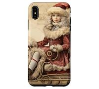 Vintage Christmas Santa Sleigh For Winter Lover Cute Xmas Carcasa para iPhone XS MAX