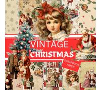 VINTAGE CHRISTMAS SCRAPBOOK PAPER: This is used in DIY JUNK JOURNAL, Origami, Collage, DECOUPAGE,