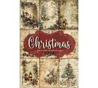 Vintage Christmas Sheet Music Scrapbook Paper with Gnomes