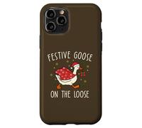 Vintage Christmas Silly Goose on The Loose, Xmas Carcasa para iPhone 11 Pro