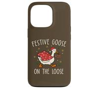 Vintage Christmas Silly Goose on The Loose, Xmas Carcasa para iPhone 13 Pro
