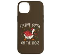 Vintage Christmas Silly Goose on The Loose, Xmas Carcasa para iPhone 14 Plus