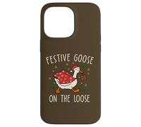 Vintage Christmas Silly Goose on The Loose, Xmas Carcasa para iPhone 14 Pro MAX