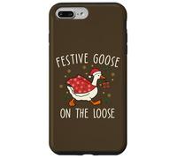 Vintage Christmas Silly Goose on The Loose, Xmas Carcasa para iPhone 7 Plus/8 Plus