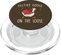 Vintage Christmas Silly Goose on The Loose, Xmas PopSockets PopGrip para MagSafe