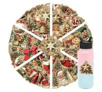 Vintage Christmas Sticker Pack - Waterproof Craft Decals for Holiday Creative Fun | PVC Self Adhesive Material with Retro Art Style, Easy Peel Design, Cute Decorative Pieces, Perfect for Phones