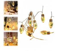 Vintage Christmas String Lights Tree Decor, Christmas Vintage Decor String Light - Bulbs String Lights, Christmas Snow Globe String Lights, for Christmas Tree Decorations Indoor Outdoor (B, 3m)