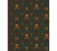 Vintage Christmas Teddy Bear Notebook - Plaid Holiday Journal (7.5” x 9.25”) | Cozy Winter Aesthetic | Cute Bear Pattern | Perfect Gift for Women, Teens & Students