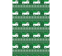 Vintage Christmas Truck Notebook 400 Pages Blank Journal for Writing, Sketching & Holiday Notes | Rustic Green Farm Truck & Snowflake Cover