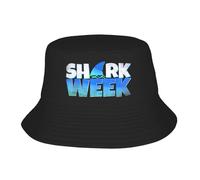 Vintage clásico Shark Lover 2025 Ocean Conservation Week Bucket Hat para Hombres Mujeres Sombreros Pescador Gorras Viaje Playa Estampado al Aire Libre Protector Solar Sombreros duraderos cómodos