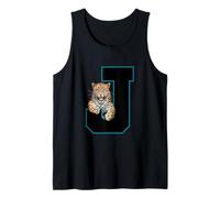 Vintage Clásico Varsity Style Letra J Con Un Jaguar Camiseta sin Mangas