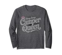 Vintage Classy Camper Queen RV Besties Camping Quinta Rueda Manga Larga