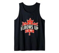 Vintage codos arriba Canadá Est 1867 hoja de arce orgulloso canadiense Camiseta sin Mangas