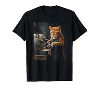 Vintage Coffee Barista Espresso Cafe Aesthetic Camiseta
