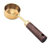 Vintage Coffee Powder Milk Powder Measuring Spoon, 15 ml Wooden Handle Tablespoon, Multifunctional Scoop for Household, Classic Kitchen Utensil for Baking, Spices, 11,5 x 3,5 cm