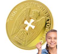 Vintage Coin Collectible, Reichsbank Artifact, 1.57in Historic Currency, Hollow Gold Plated Finish, Elegant Decorative Keepsake for Adults, Women