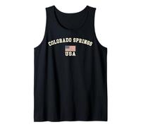 Vintage Colorado Springs USA Bandera Americana Recuerdo Retro Camiseta sin Mangas