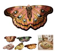 Vintage Colorful Butterfly Print Rug,Irregular Butterfly Moth Shaped Area Rug,Soft Washable Non-Slip Faux Wool Mat,Absorbent Carpet for Living Room Bedroom Bath (Dark Pink, 50x90cm/19.68x35.43in)