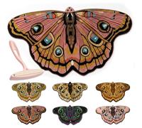 Vintage Colorful Butterfly Print Rug, Irregular Moth Shaped Area Rug, Ultra Soft Washable Floor Mat, Absorbent Quick-Dry Non-Slip Carpet for Bedroom Bathroom Living Room Entryway Decor (Dark, XXXL)