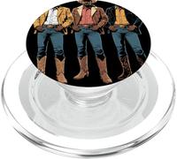 Vintage Comic Trio Outlaw Line Art Frontier Western Cowboy PopSockets PopGrip para MagSafe