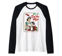Vintage Cómo Comer a los Ricos de los años 70 Camiseta Manga Raglan