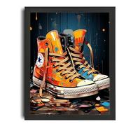 Vintage Converse Shoes Wall Art Graffiti Art Converse Print Artwork For Teenager A3 Poster on Canvas - Inspirador Motivacional Arte de la pared Vida diaria Cita alentadoras frases cortas famosas pala